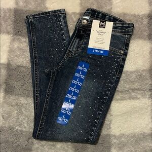 Kids' Sparkly Dark Blue Jeans